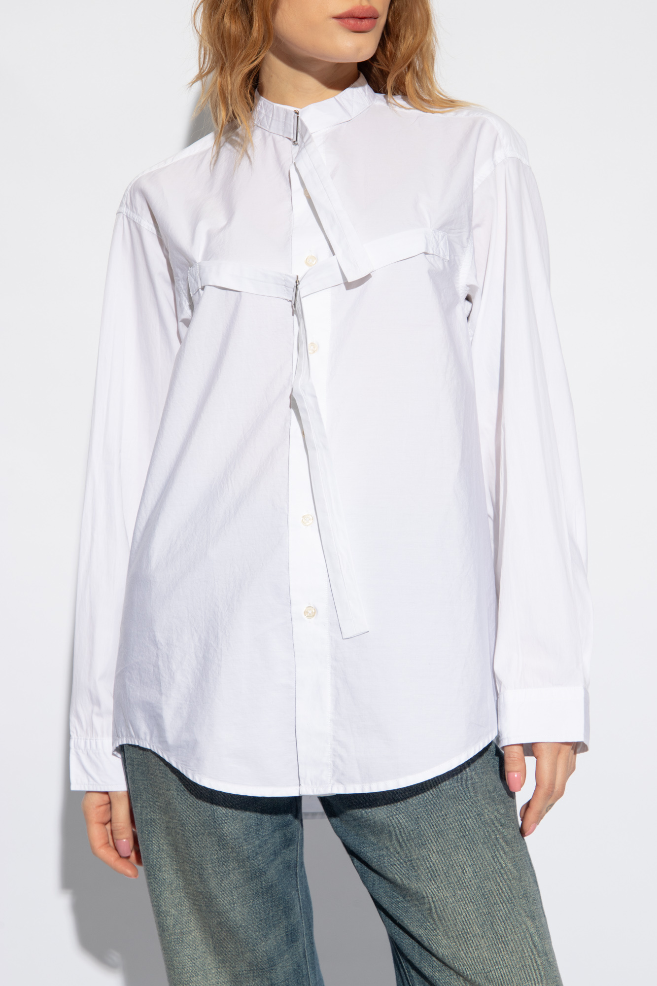 White Shirt with standing collar R13 Vitkac GB